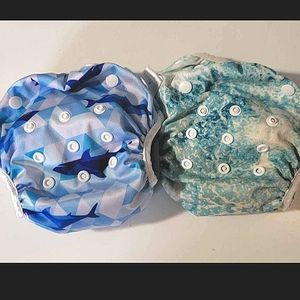 Two Great Condition Reusable Infant Baby Toddler Swim Diapers!!!